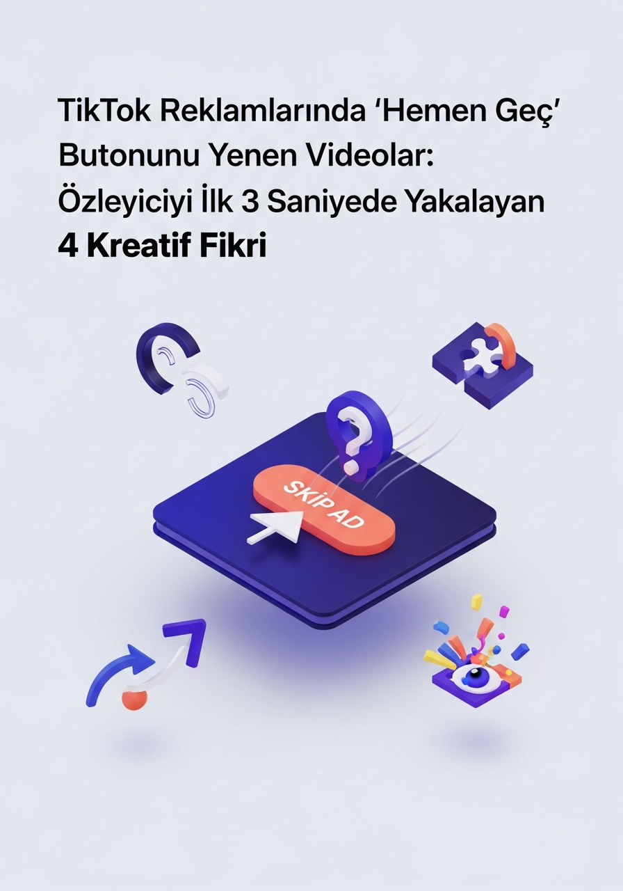 TikTok Reklamlarında "Hemen Geç" Butonunu Yenen Videolar: İzleyiciyi İlk 3 Saniyede Yakalayan 4 Kreatif Fikri