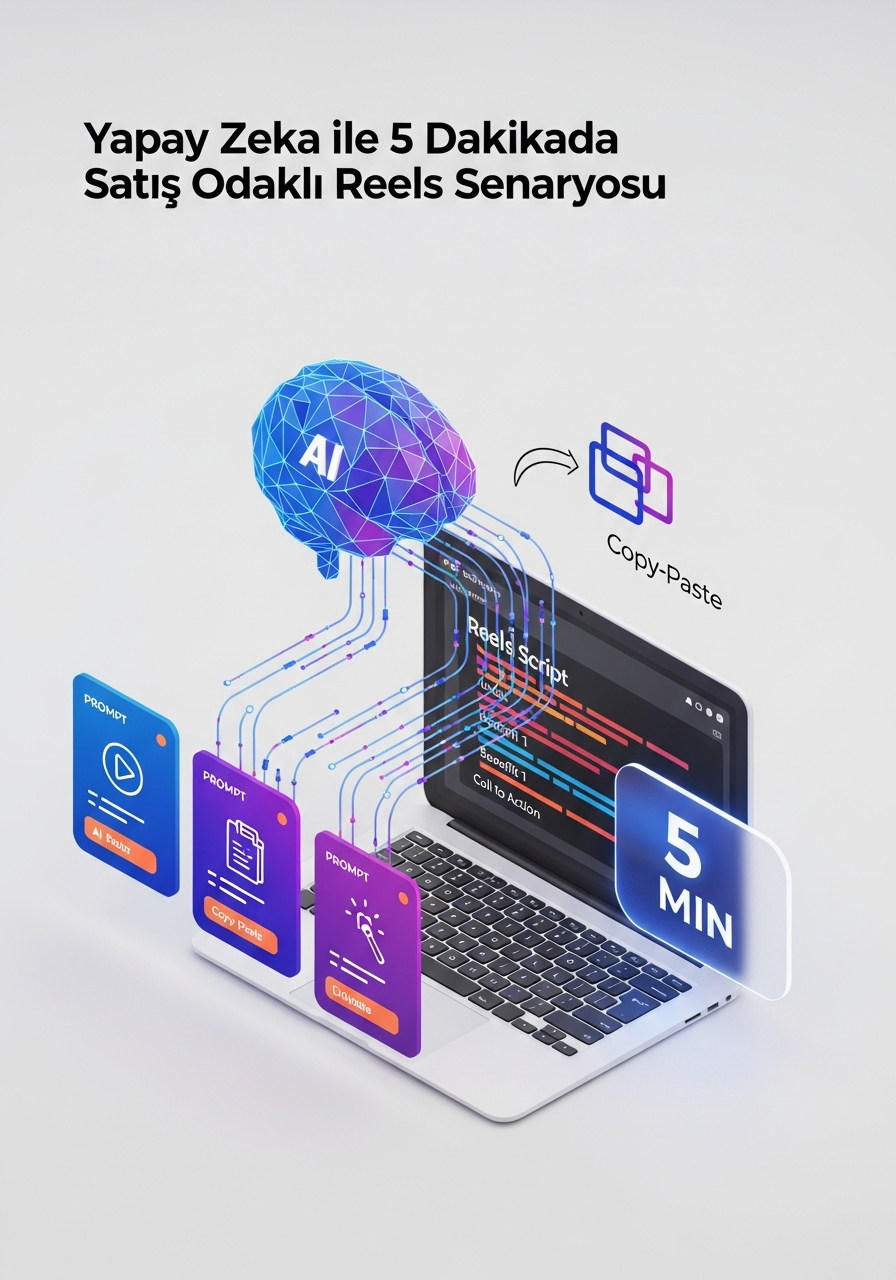 Yapay Zeka ile 5 Dakikada Satış Odaklı Reels Senaryosu Yazma: Kopyala-Yapıştır Kullanabileceğiniz 3 Prompt Şablonu